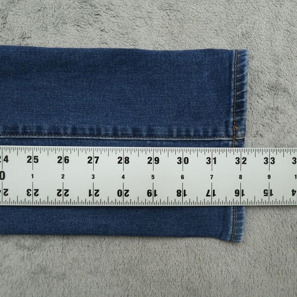 Lucky Brand Jeans Women's 10R Blue Mid-Rise Brooke Straight Denim 32" Inseam - Picture 4 of 15